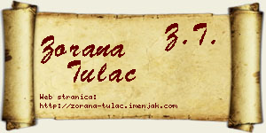 Zorana Tulać vizit kartica